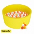 Детский сухой бассейн Kampfer - Pretty Bubble, цвет желтый + 100 шаров  - миниатюра №1